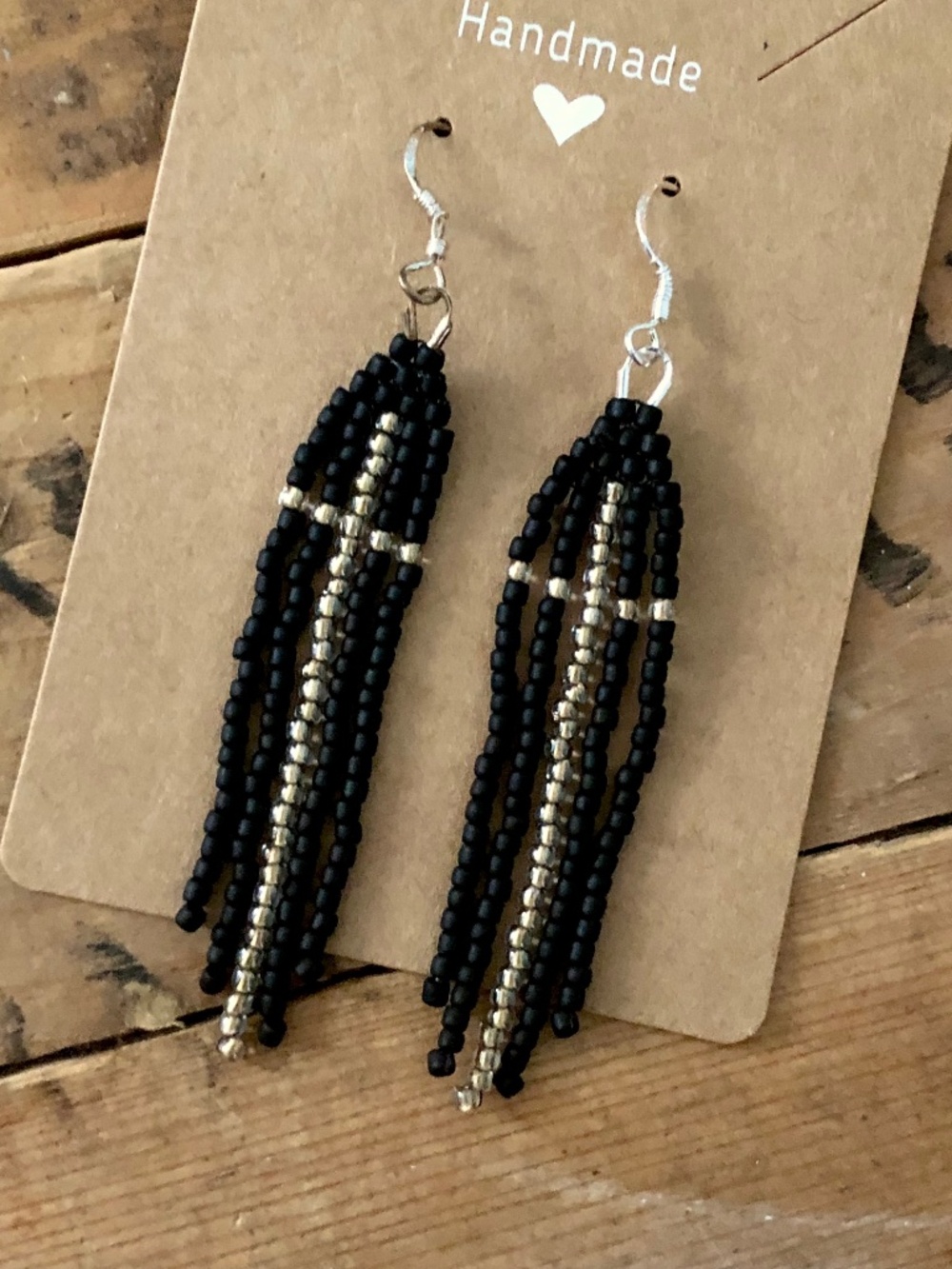 {Holy} Handmade Beaded Earrings